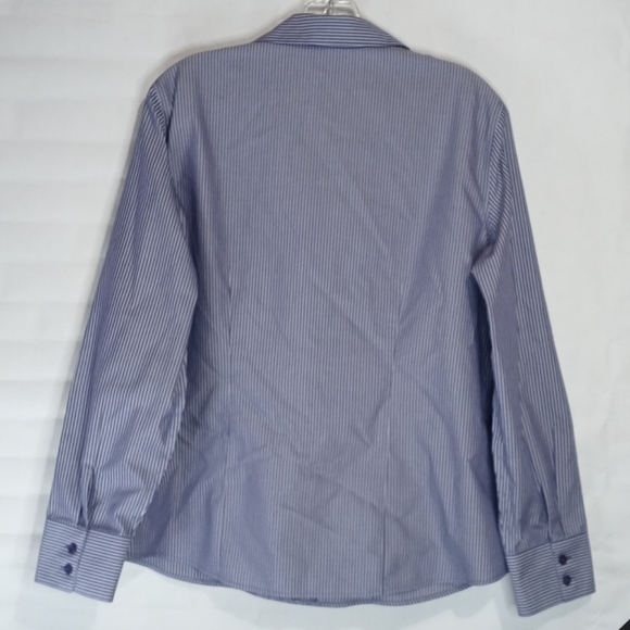 Chico's Striped V-Neck Shirt Sz 2 - Picture 8 of 11